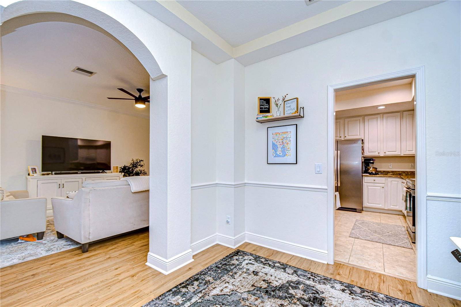Open-concept layout connecting all entertaining spaces.