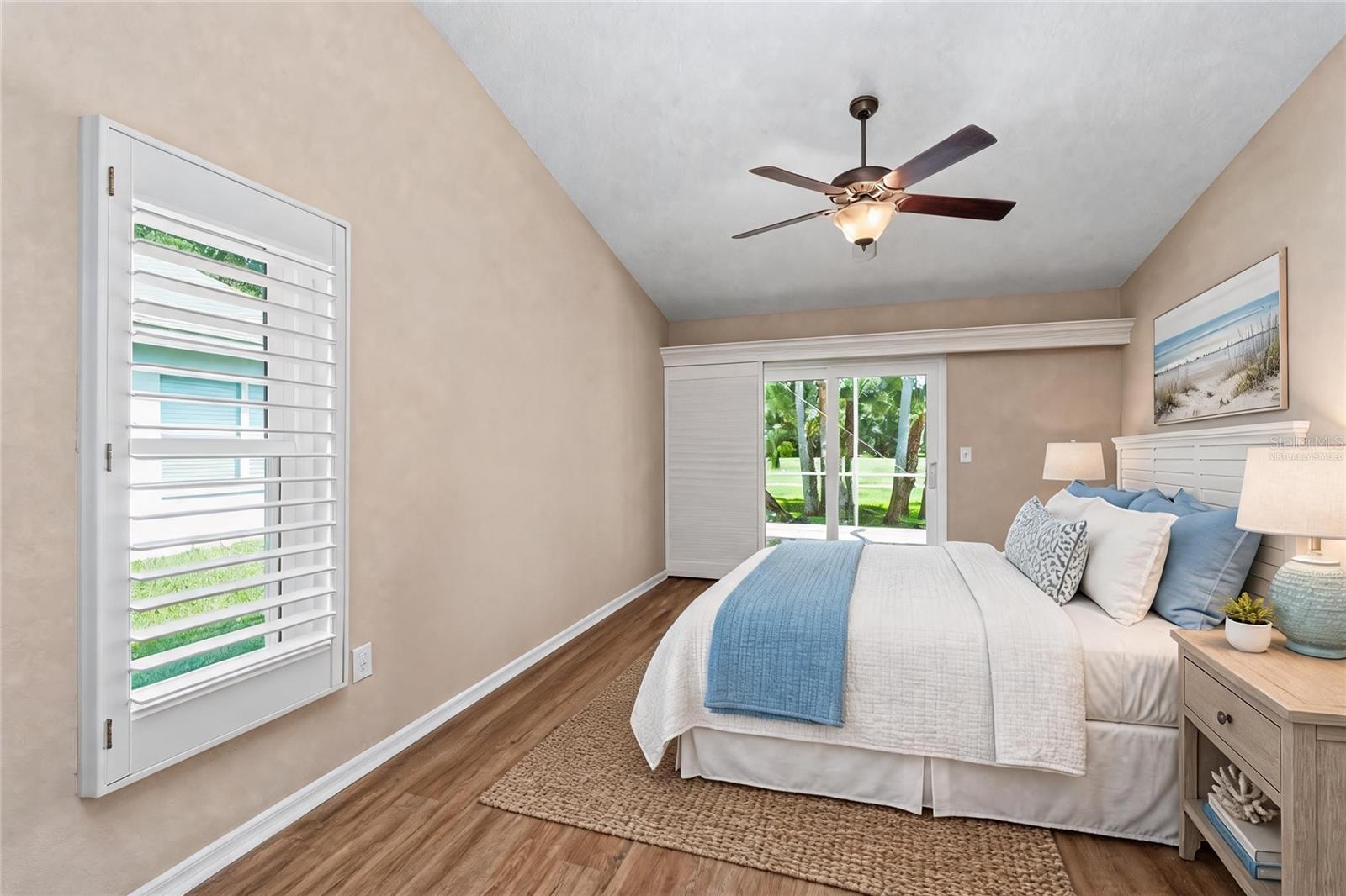 Virtually staged - Owner Suite with patio access!