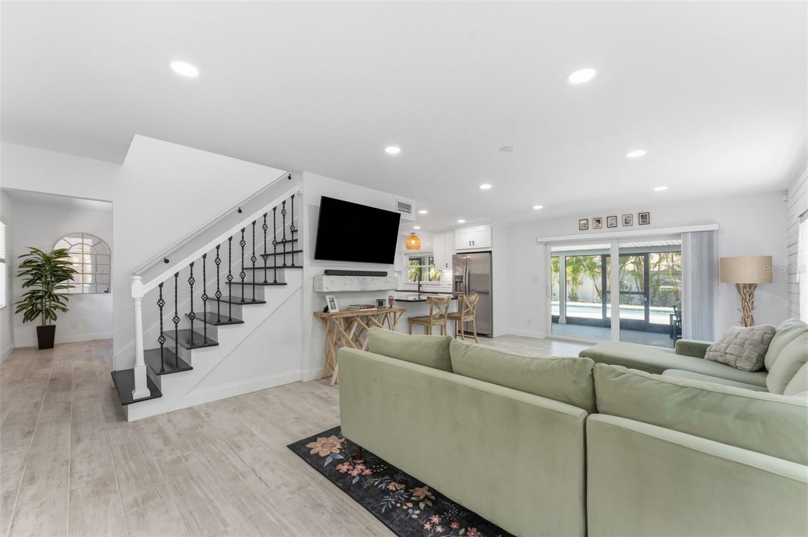 An open floor plan is perfect for entertaining