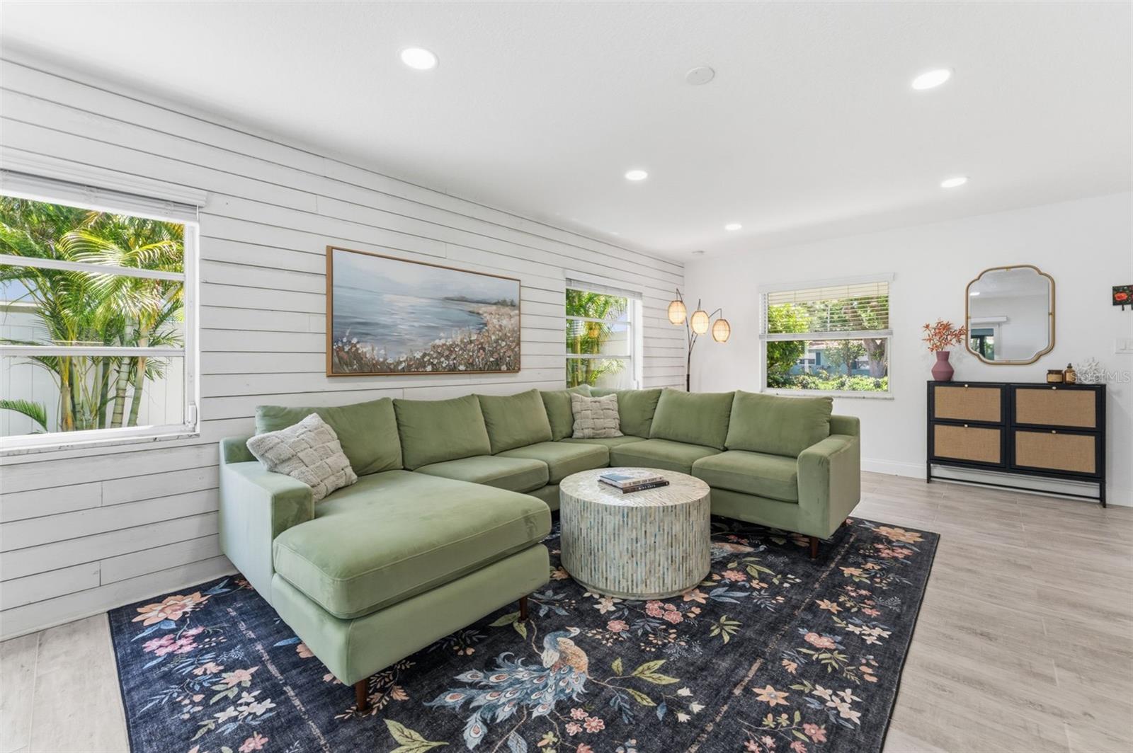 Natural light abounds throughout the first floor