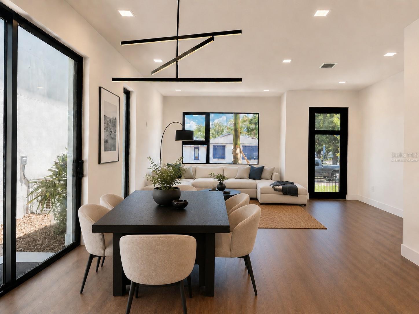Kitchen/dining virtually staged