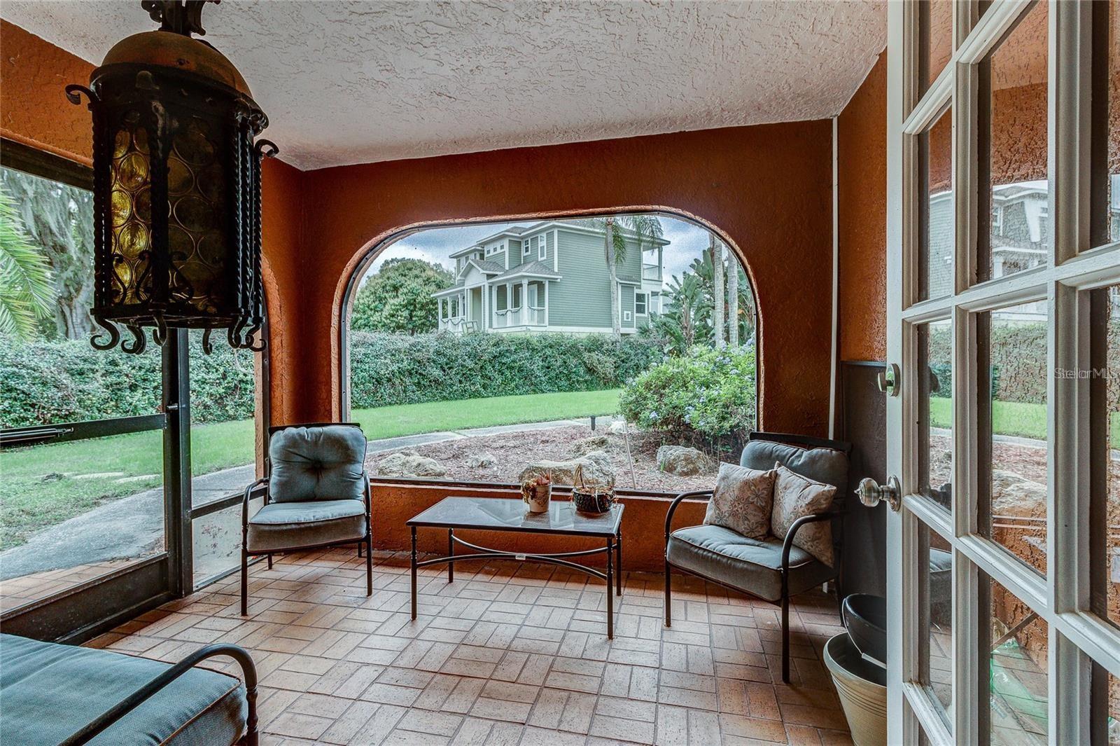 Apartment screened in porch