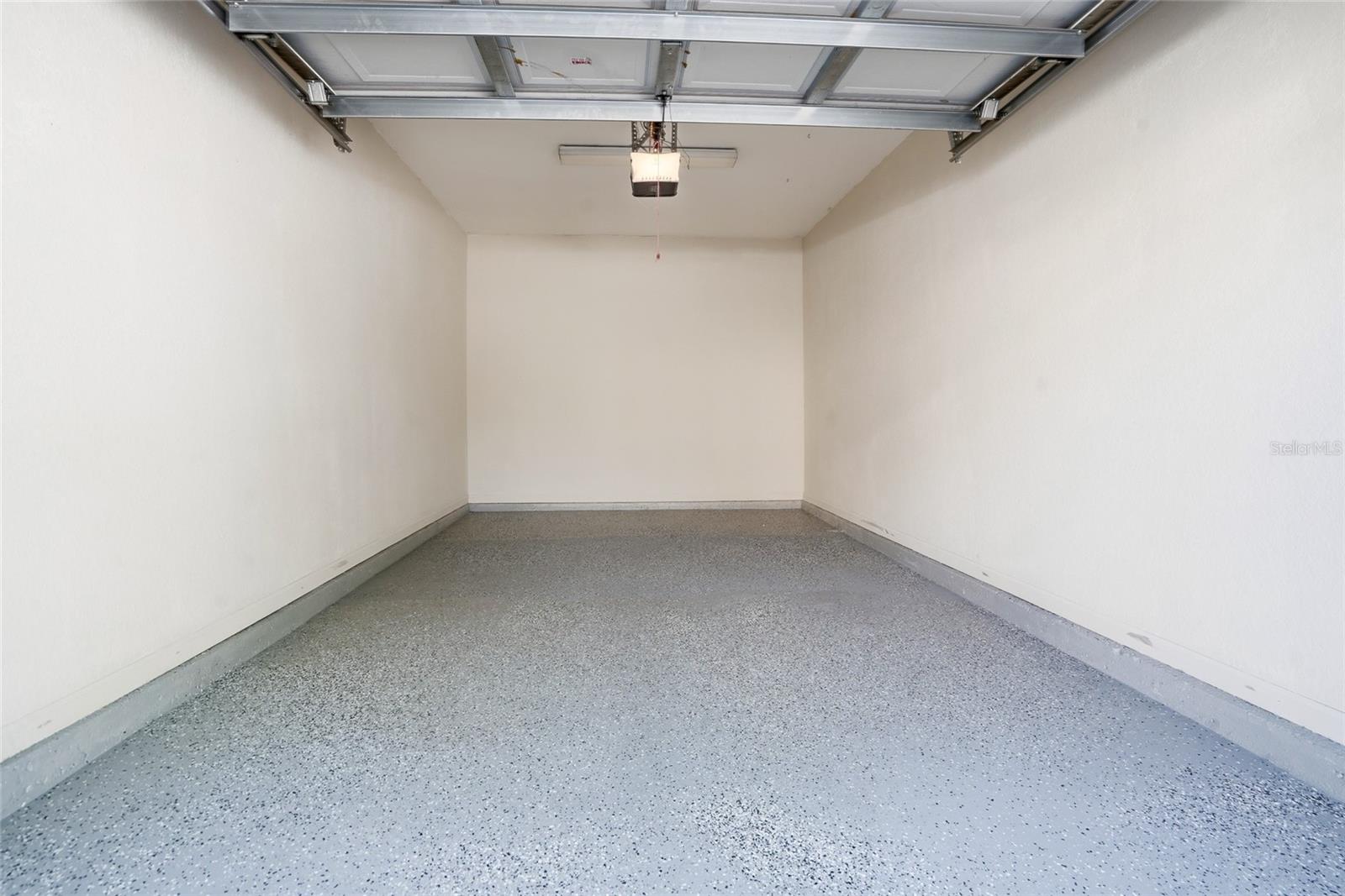 Freshly painted and new painted floors in garage
