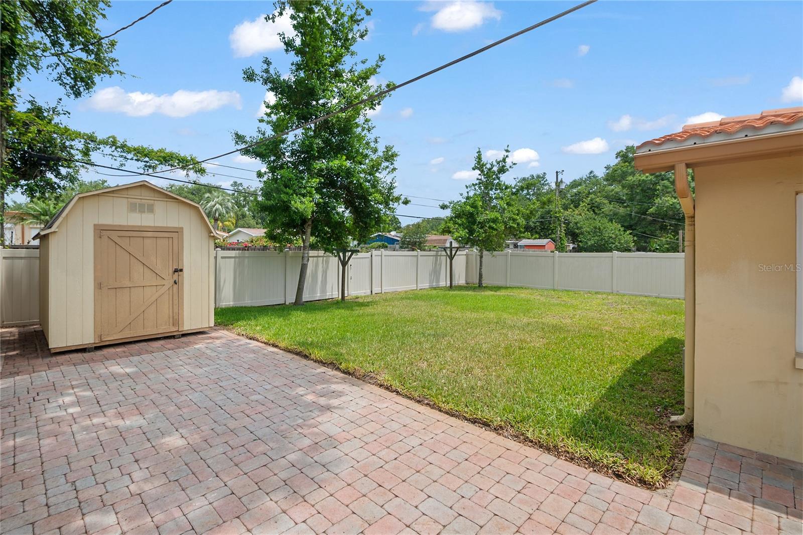 Large rear patio