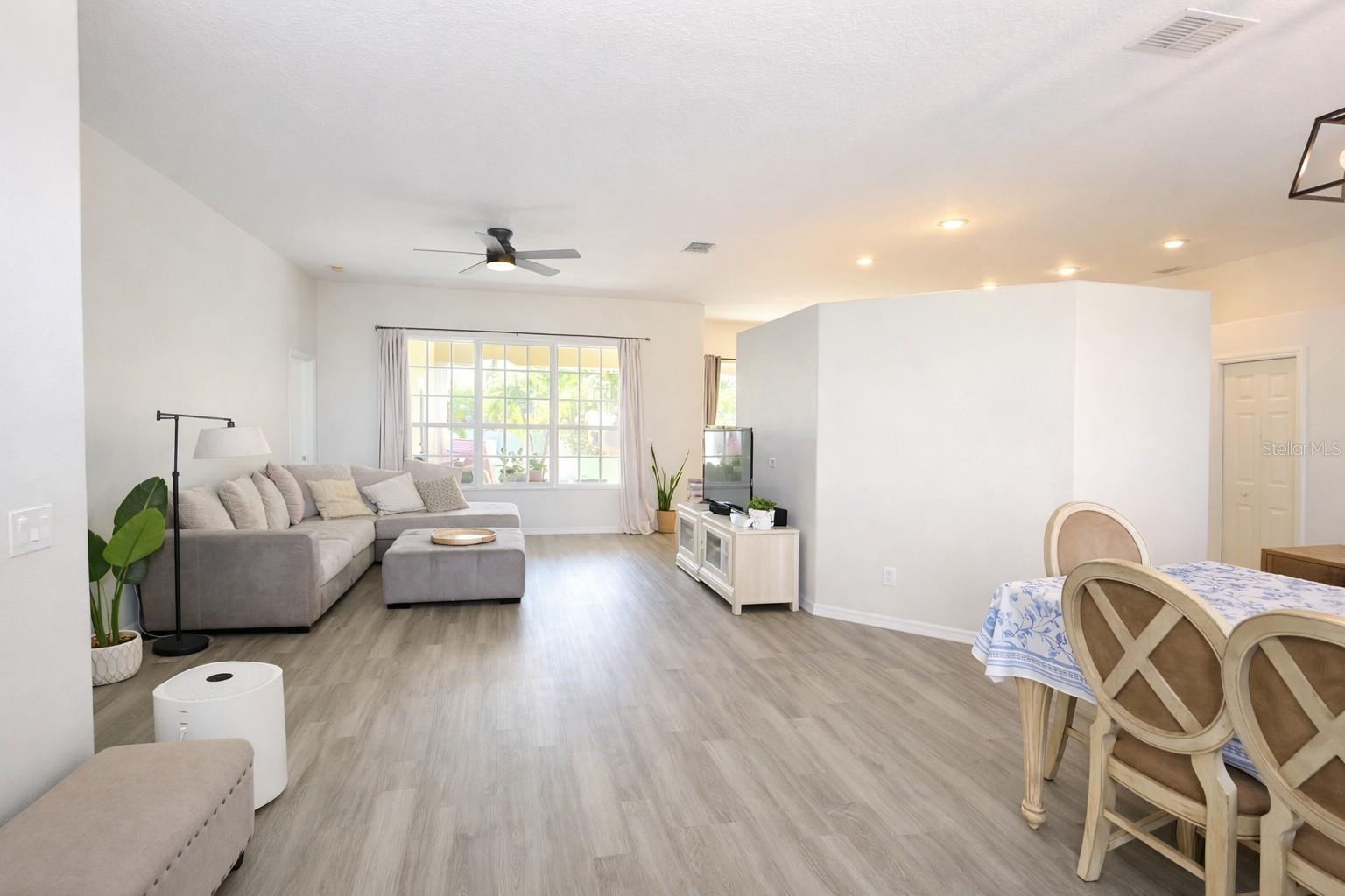 Living/Dining Room leading to Kitchen