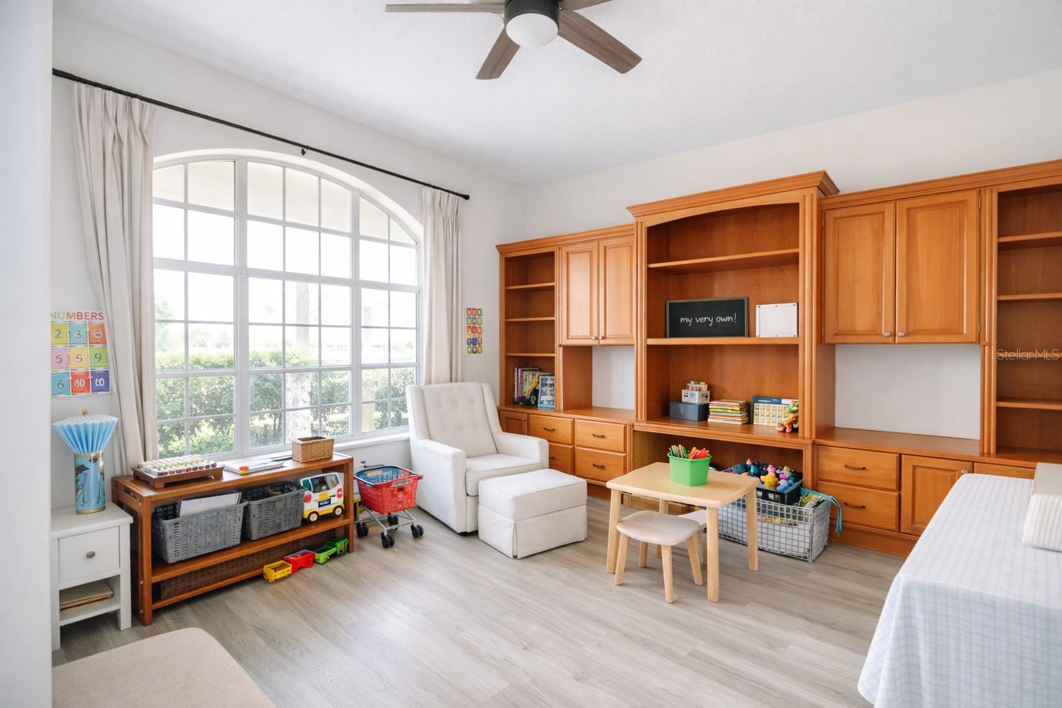 Office/Den with built in cabinets