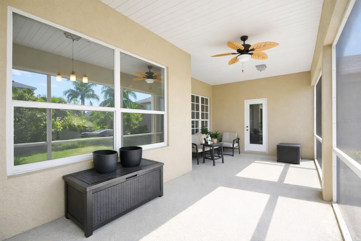 Screened Porch with Ceiling Fan