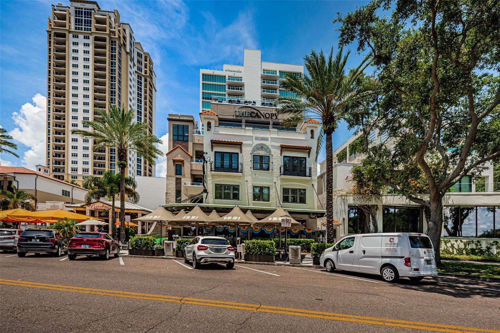 Downtown restaurants, shops and museums.