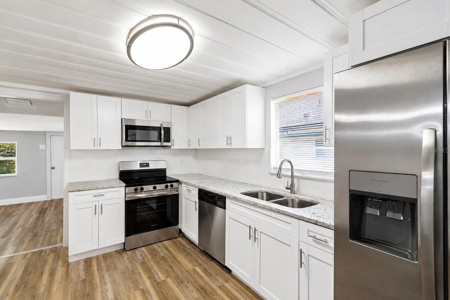 kitchen and door to family room