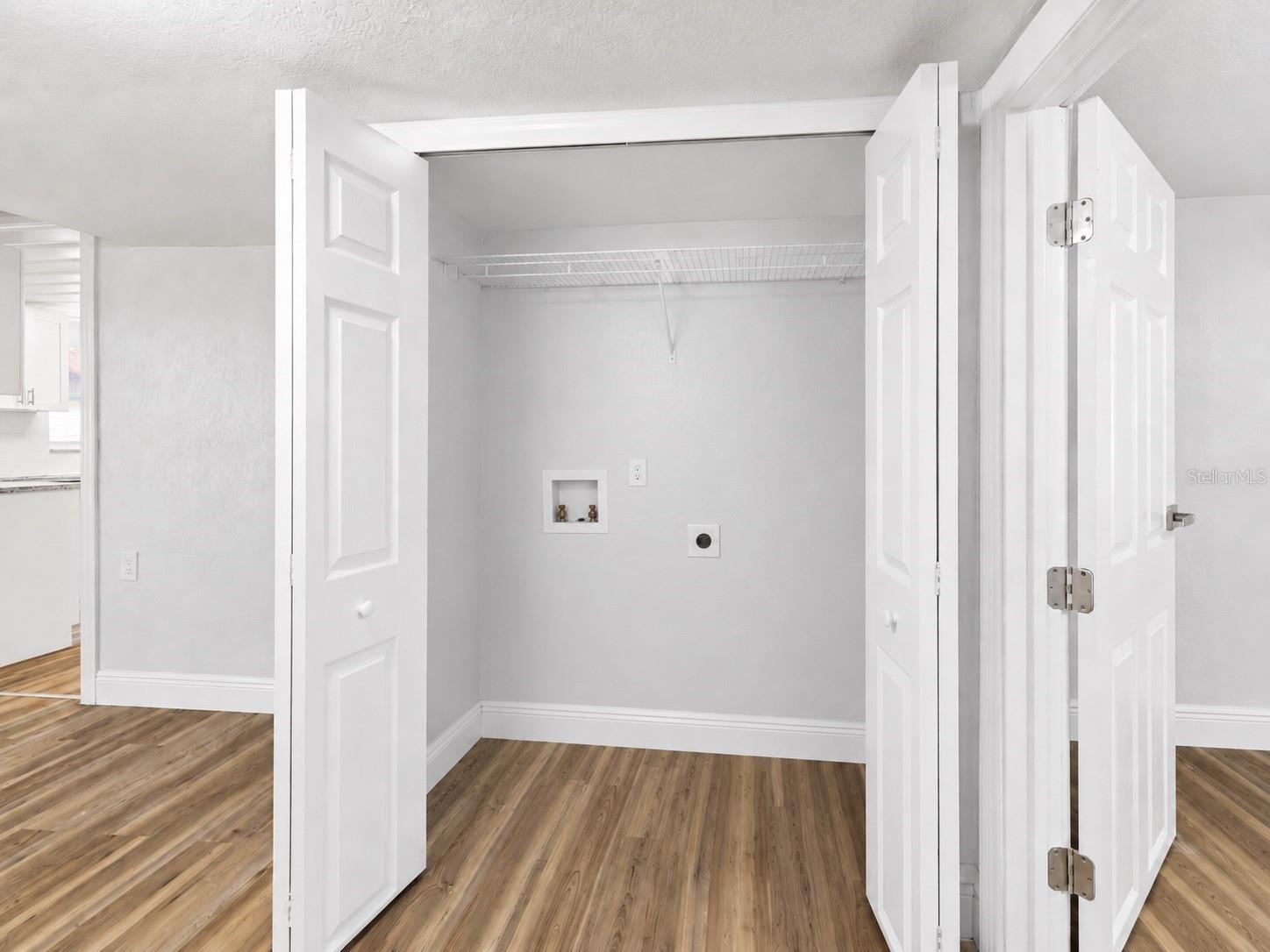 laundry closet in family room