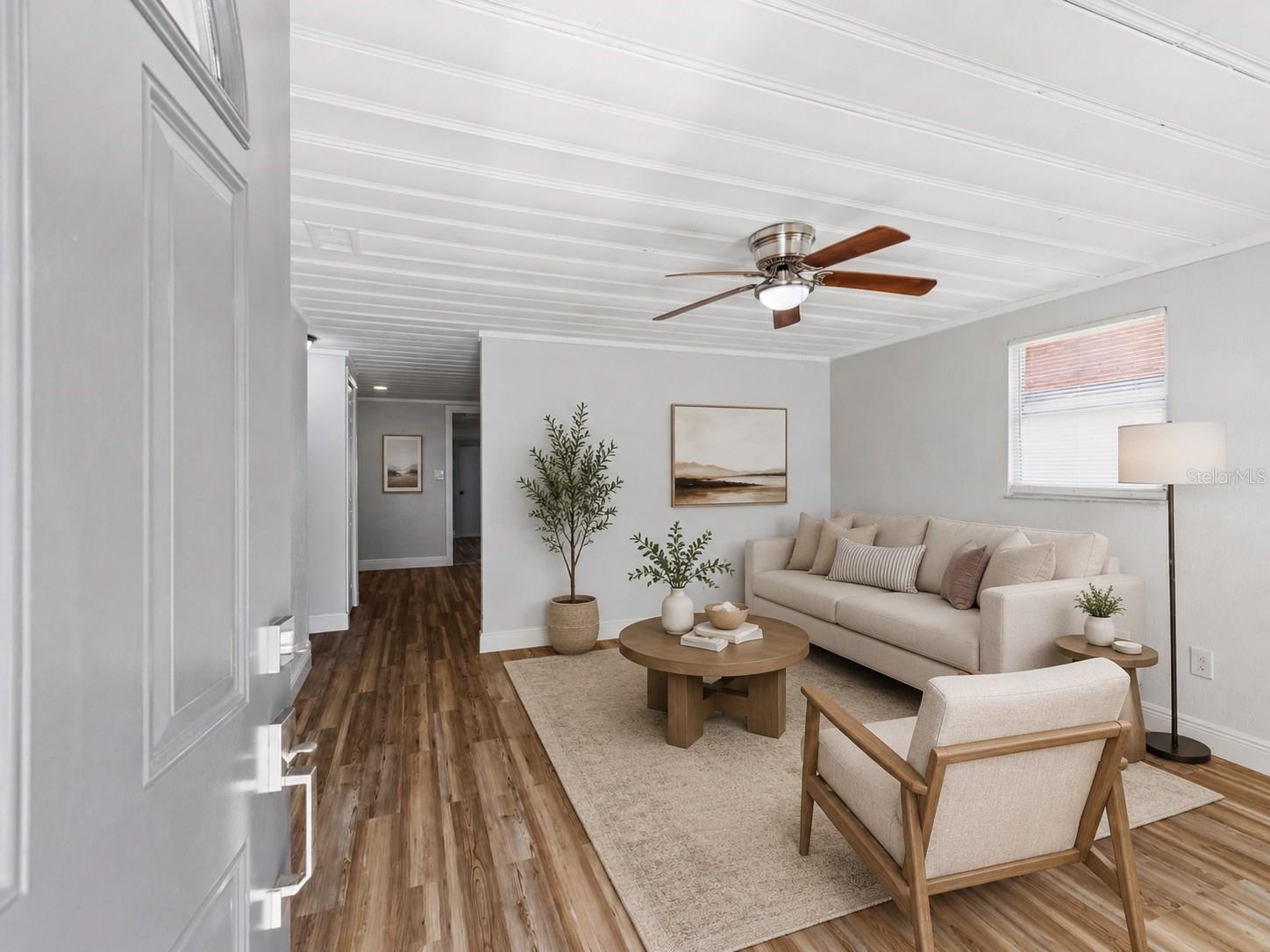 Living room staged