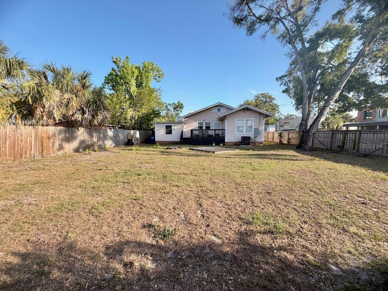 backyard, looking from alley side to house