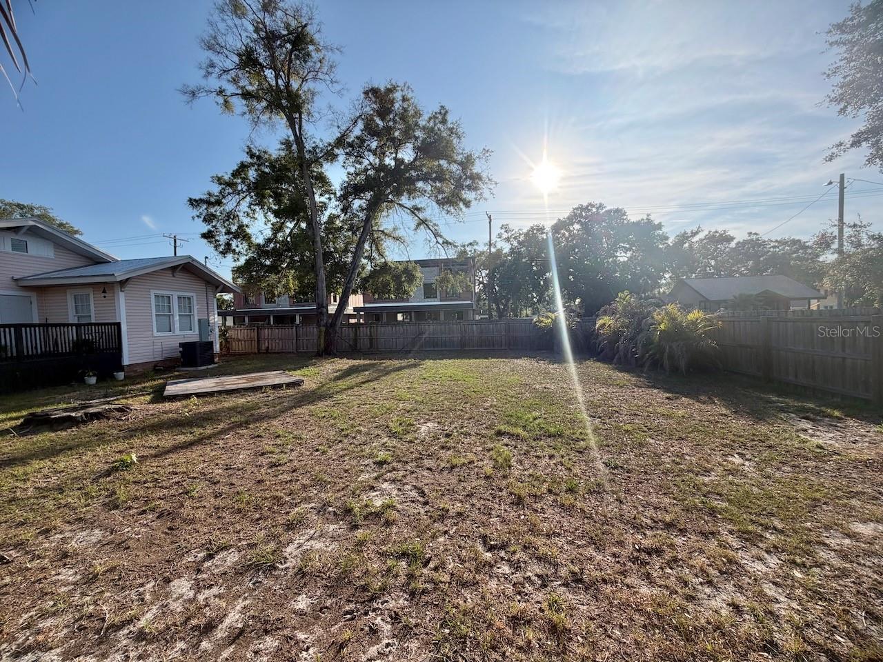 Looking west in backyard