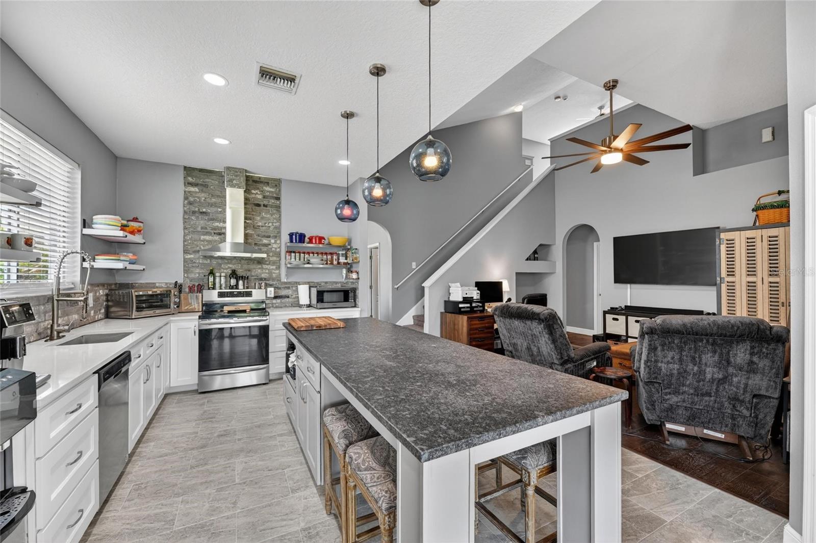 Kitchen and living room