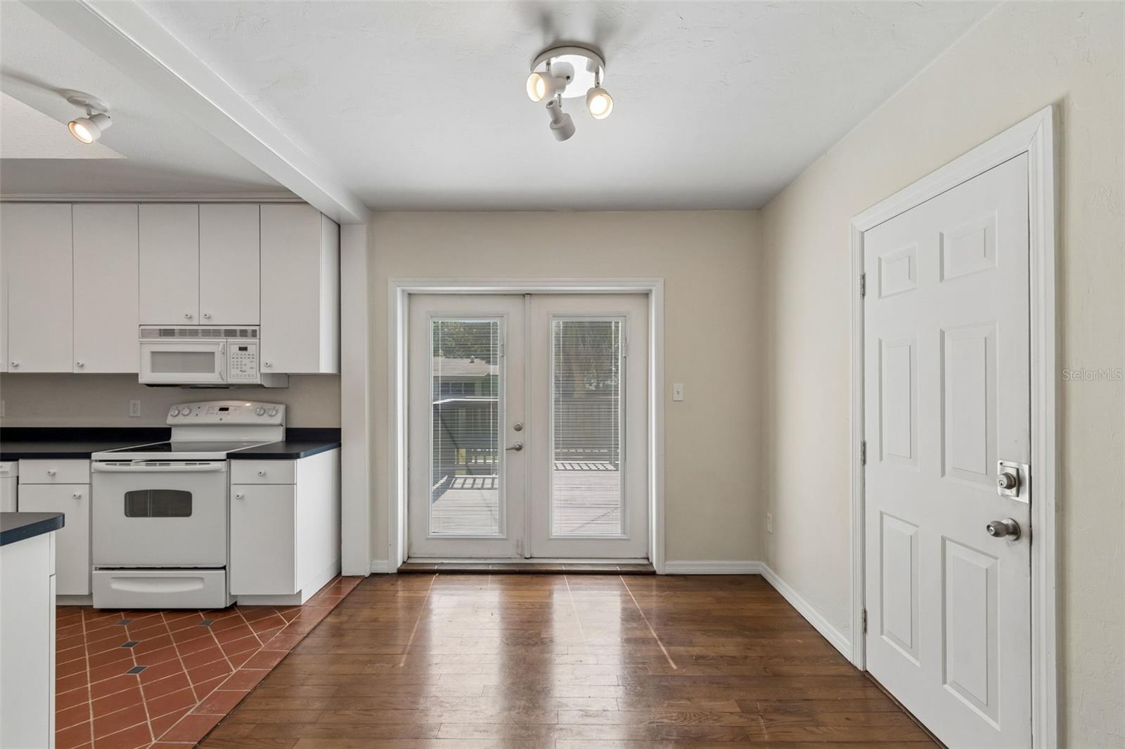 French Doors to Expansive Backyard
