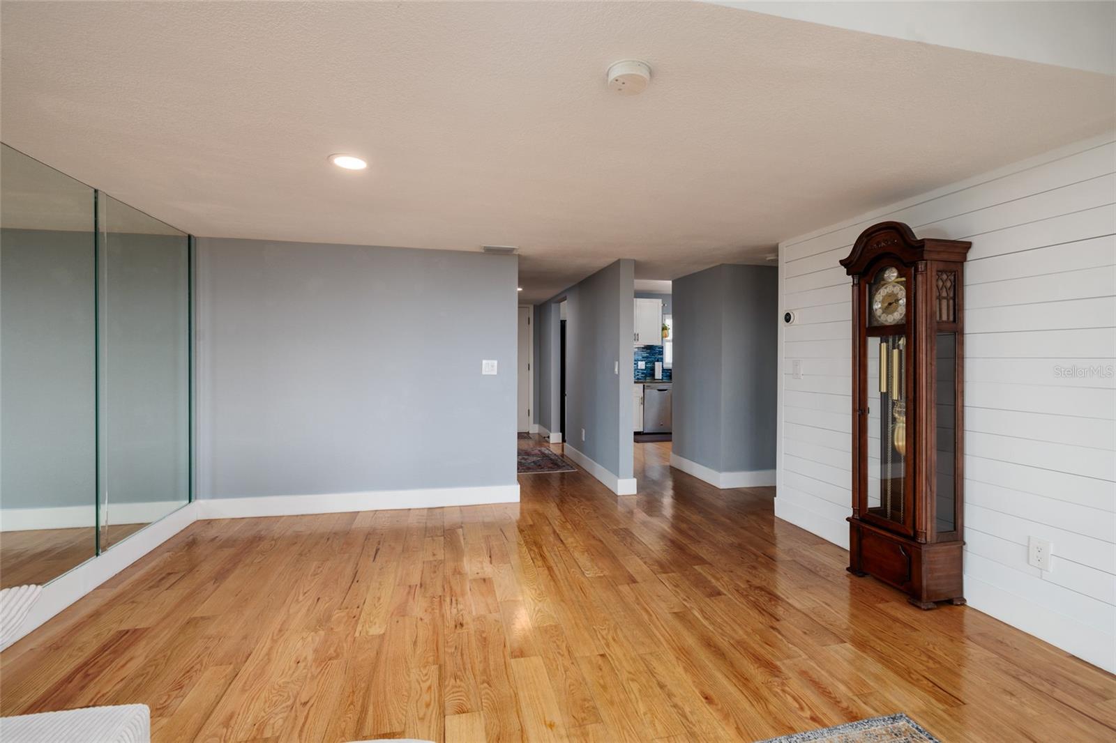 View of dining area with access to kitchen