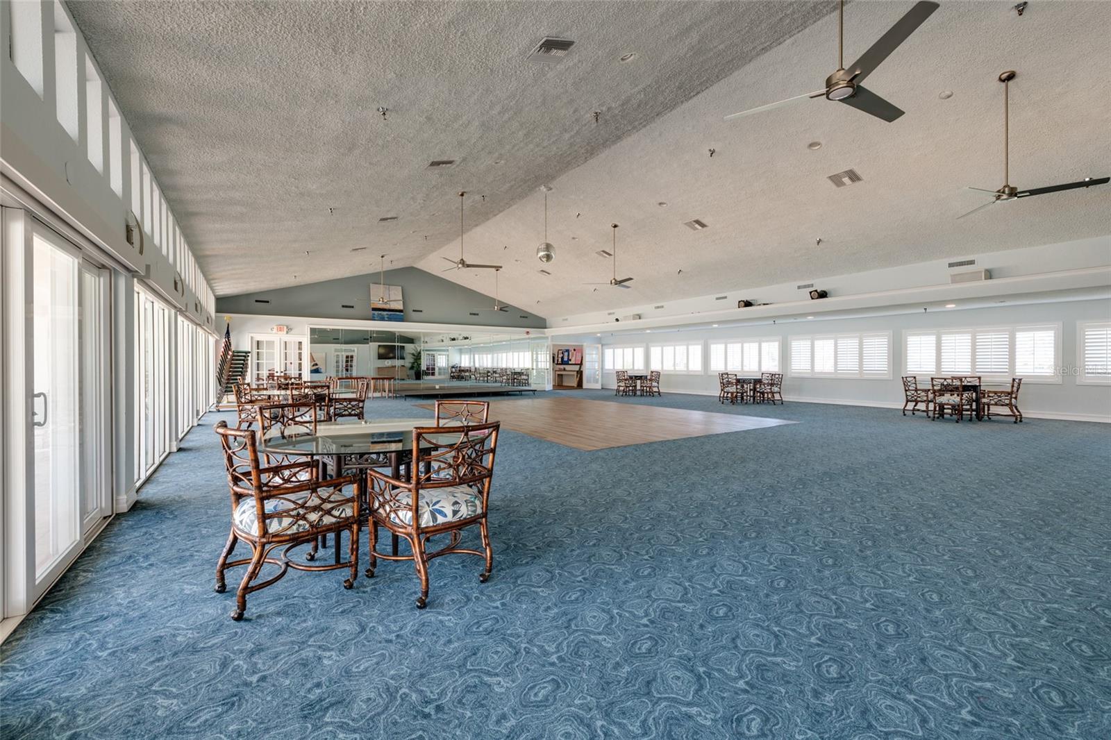 Large gathering room in community center for special events