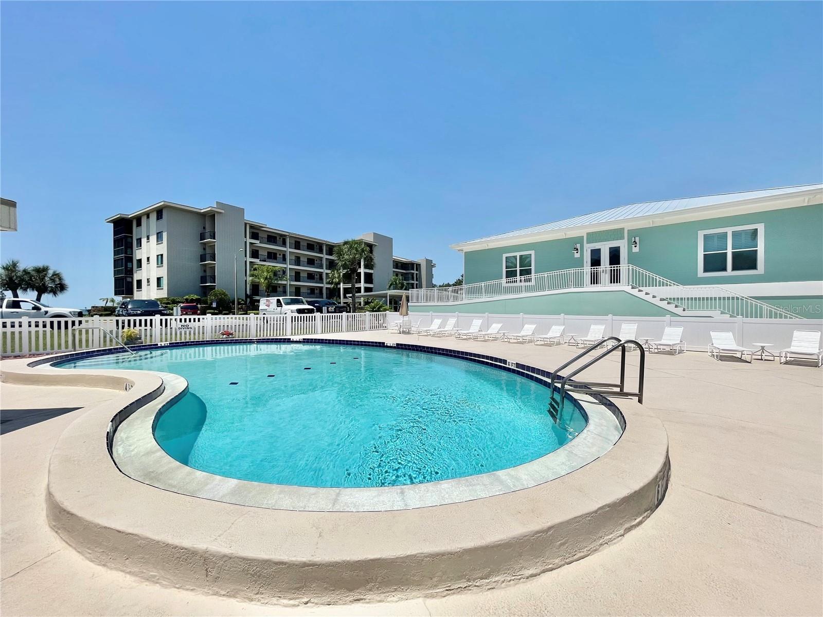 Pool behind clubhouse