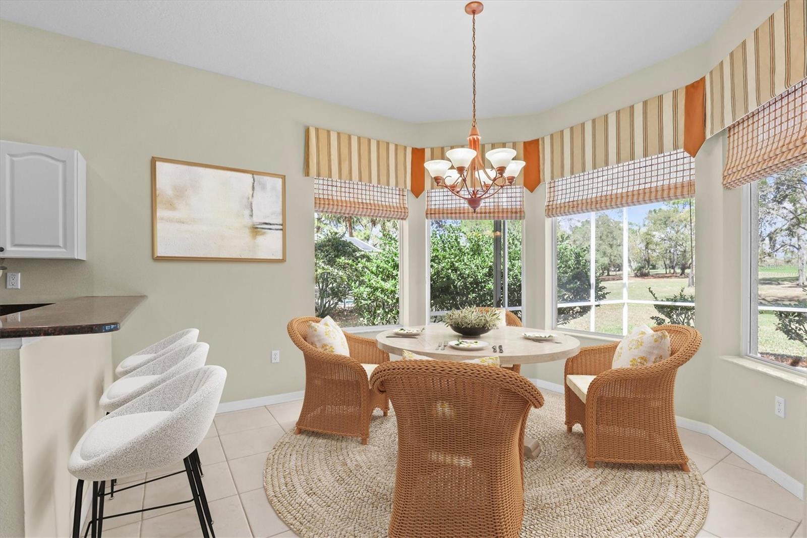 Virtually Staged Breakfast Nook