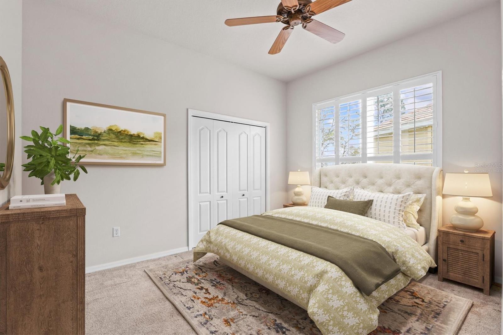 Virtually Staged Second Bedroom