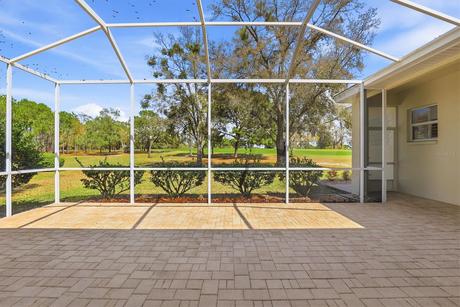 Screen Patio with View of Golf Course