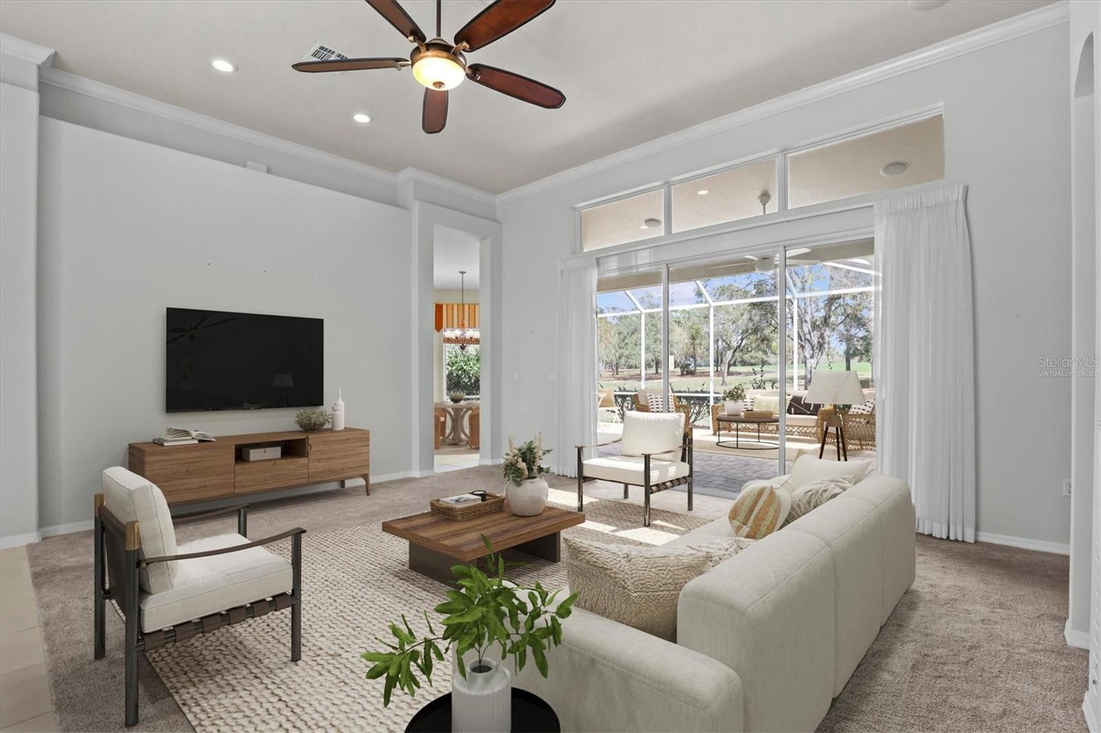 Virtually Staged Living Room