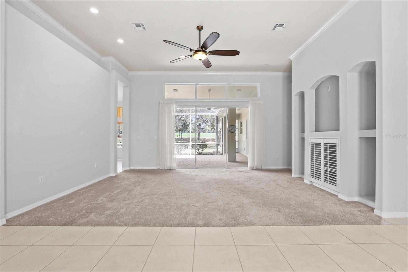 Living Room with View of Golf Course