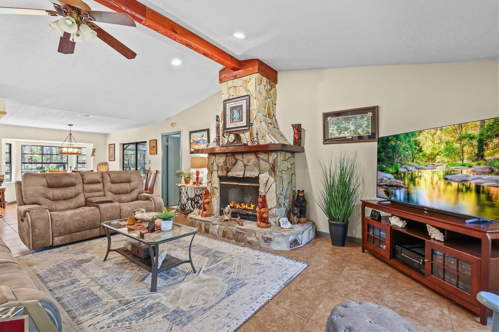 Living Room with Fireplace