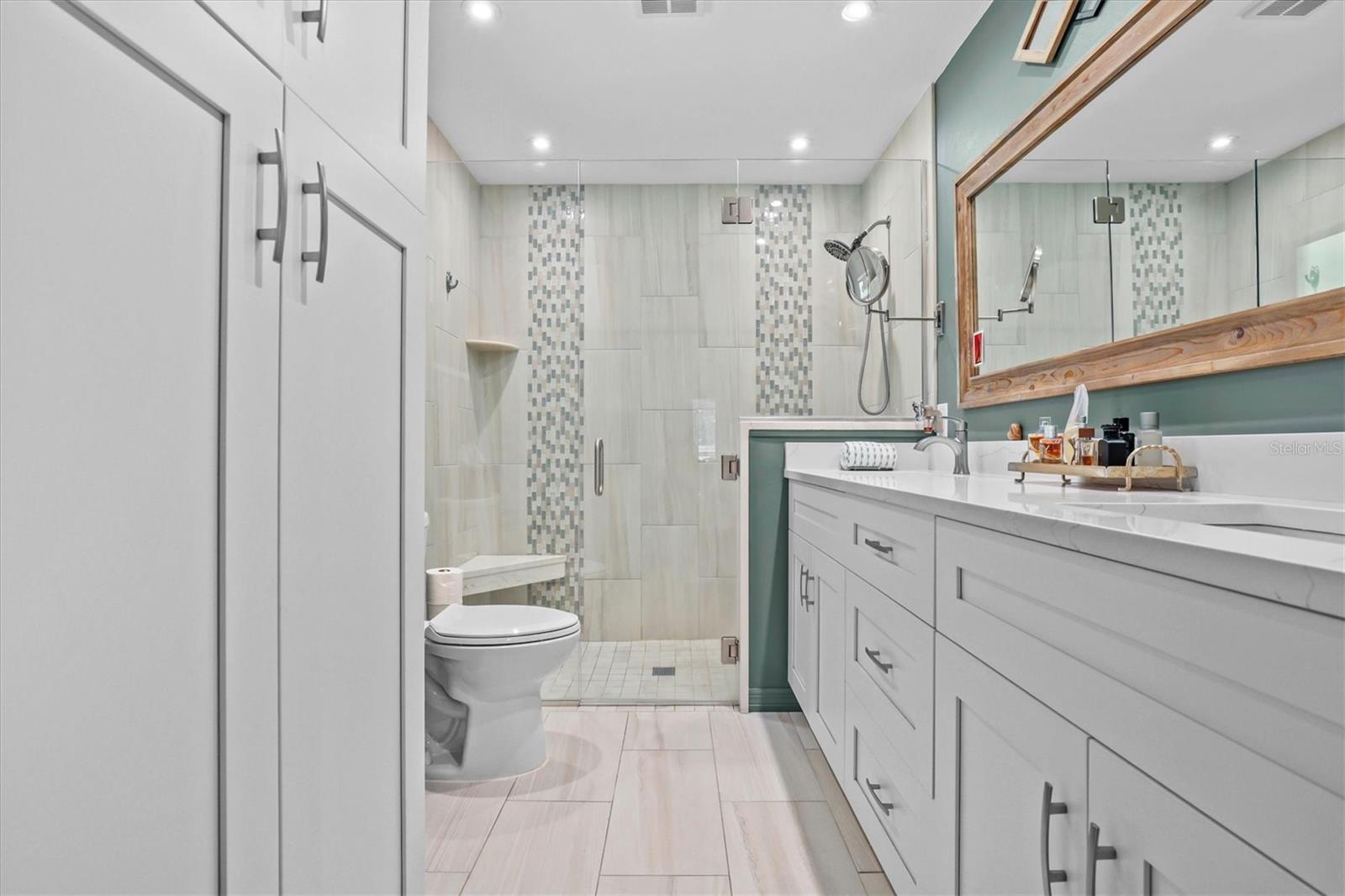 Primary Remodeled Bathroom with Walk in Shower