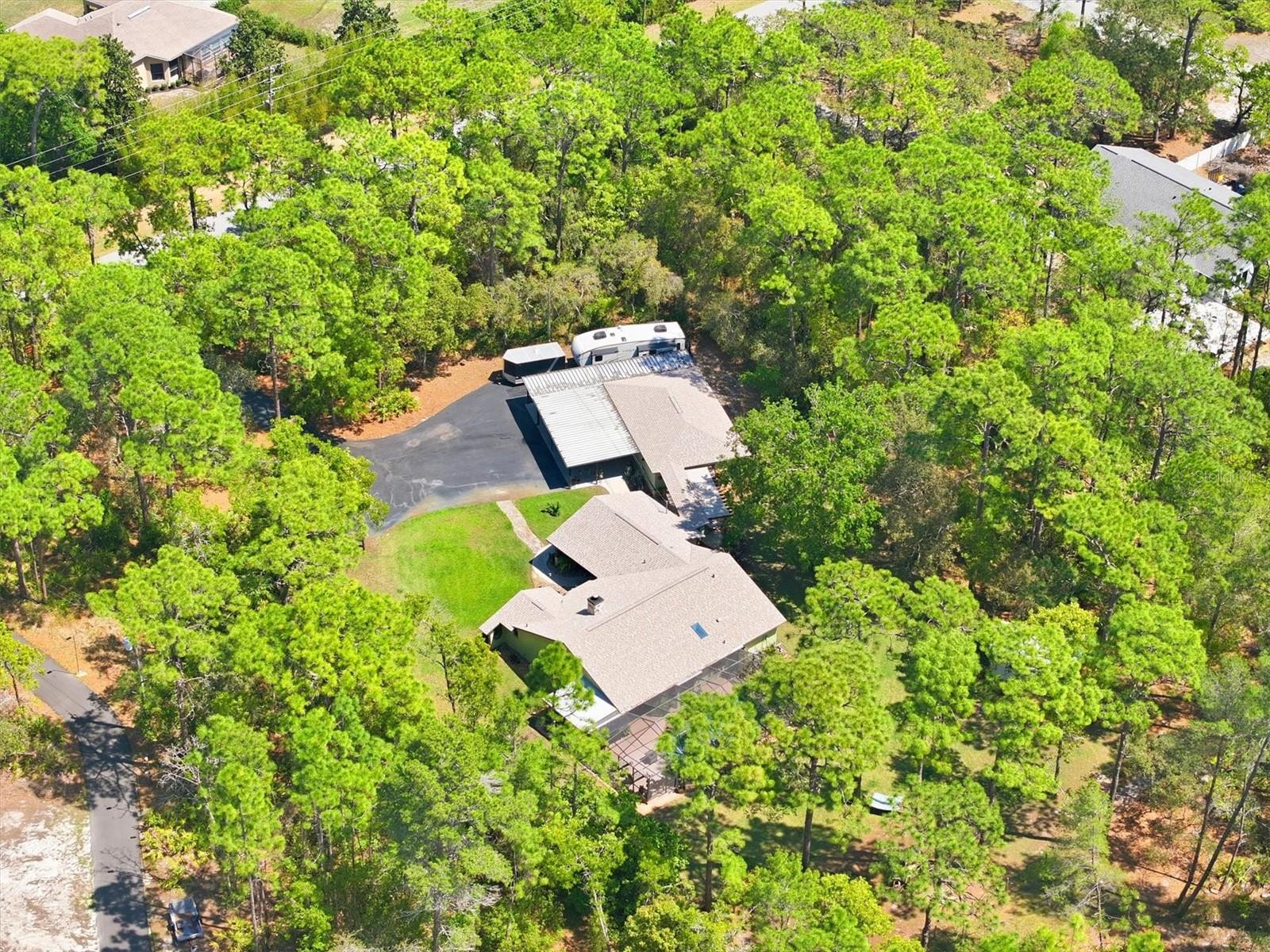 Bird's Eye View of Home & Garage