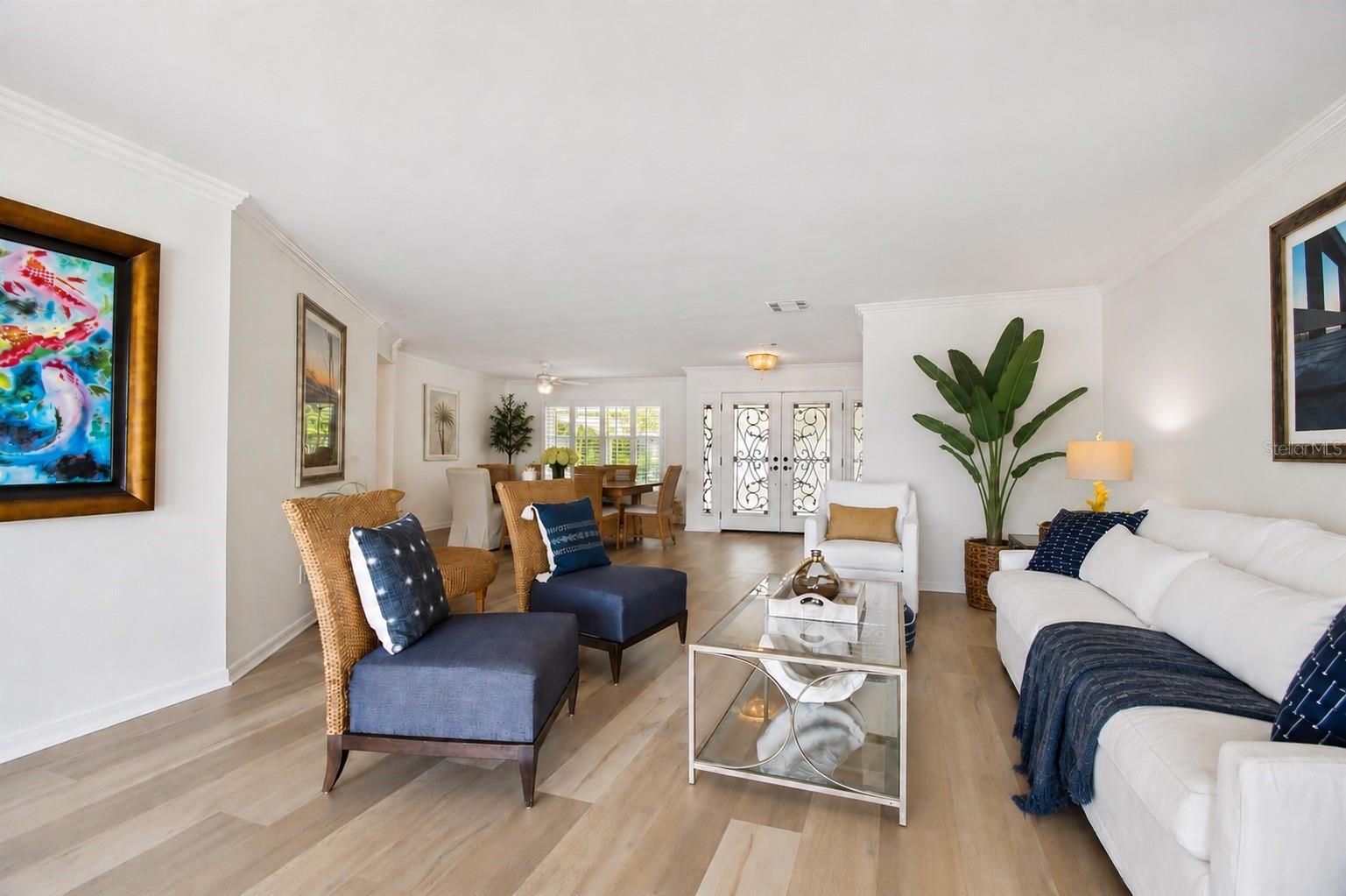 Living Room - added virtual decoration without alteration to actual space