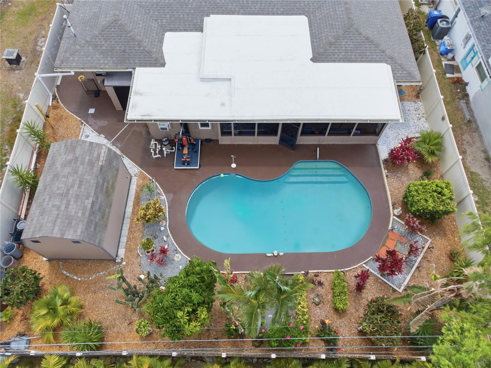 aerial backyard