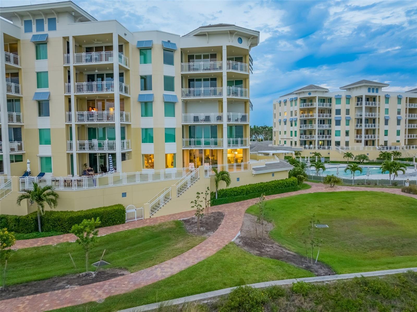 The owner, when picking where they would live in this building, chose this unit because of the easy access to his balcony with the stairs leading directly to his balcony.  There is a locked gate at the bottom of the stairs but this is so convenient if you didn't want to have to wait for the elevator you could just walk up the stairs.