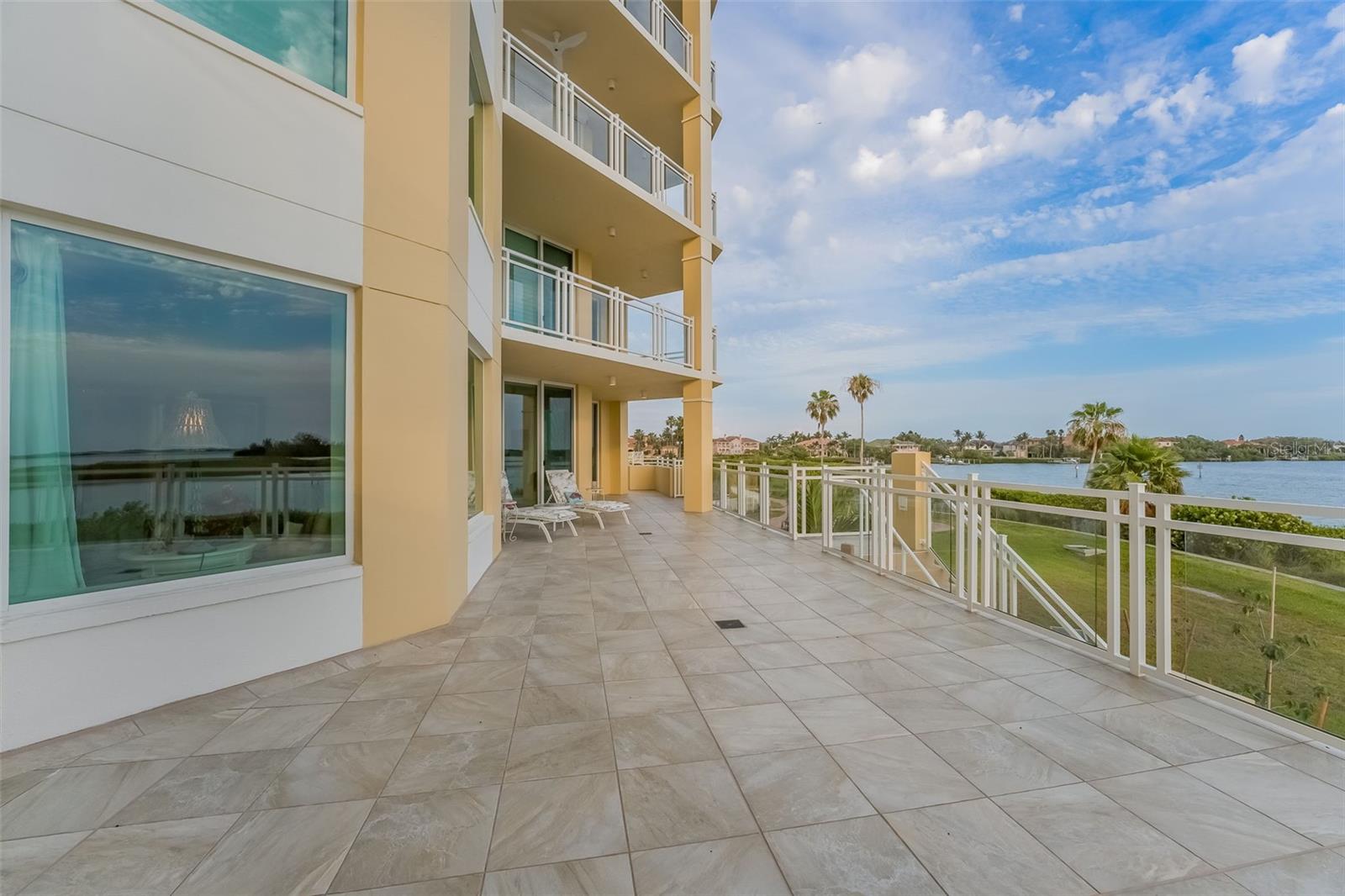 One of the nicest & unique features of this condo is the wraparound expansive balcony that wraps all around the condo with access from the living area & the bedrooms.