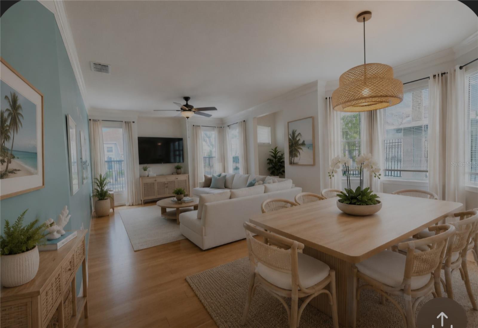This picture was staged Living/dining room.