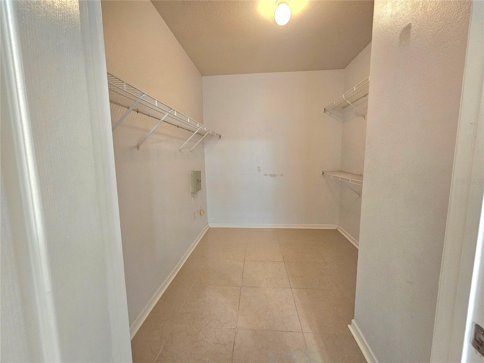 Master bedroom walk in closet