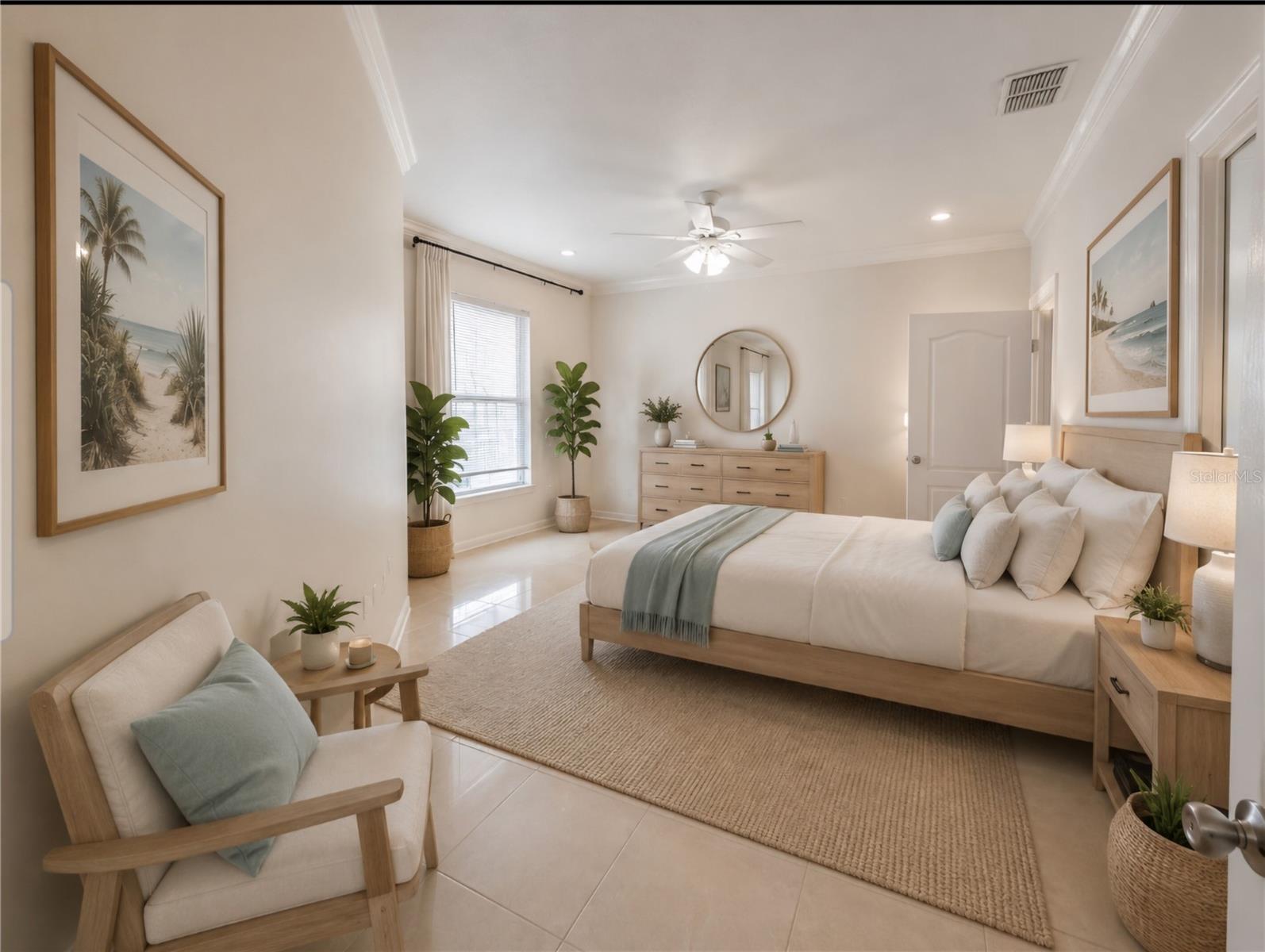 Master bedroom.  This picture was staged