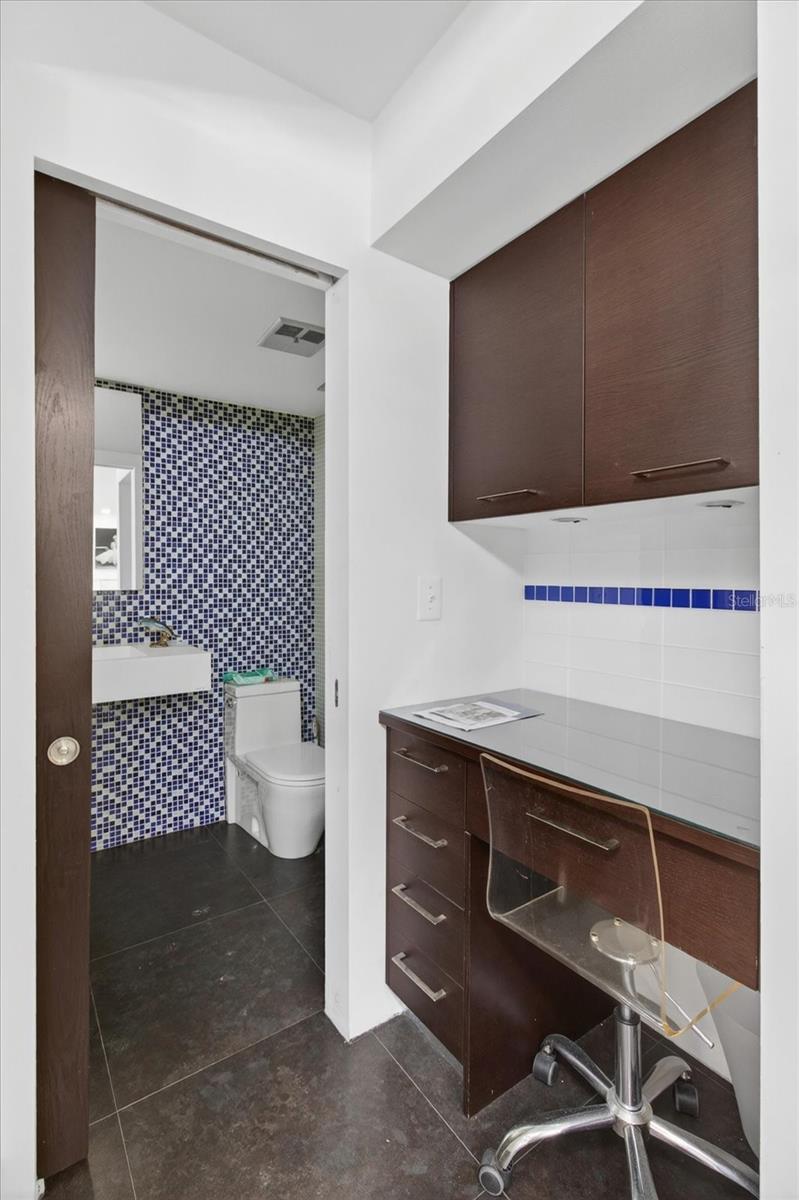 Built-in Desk at kitchen