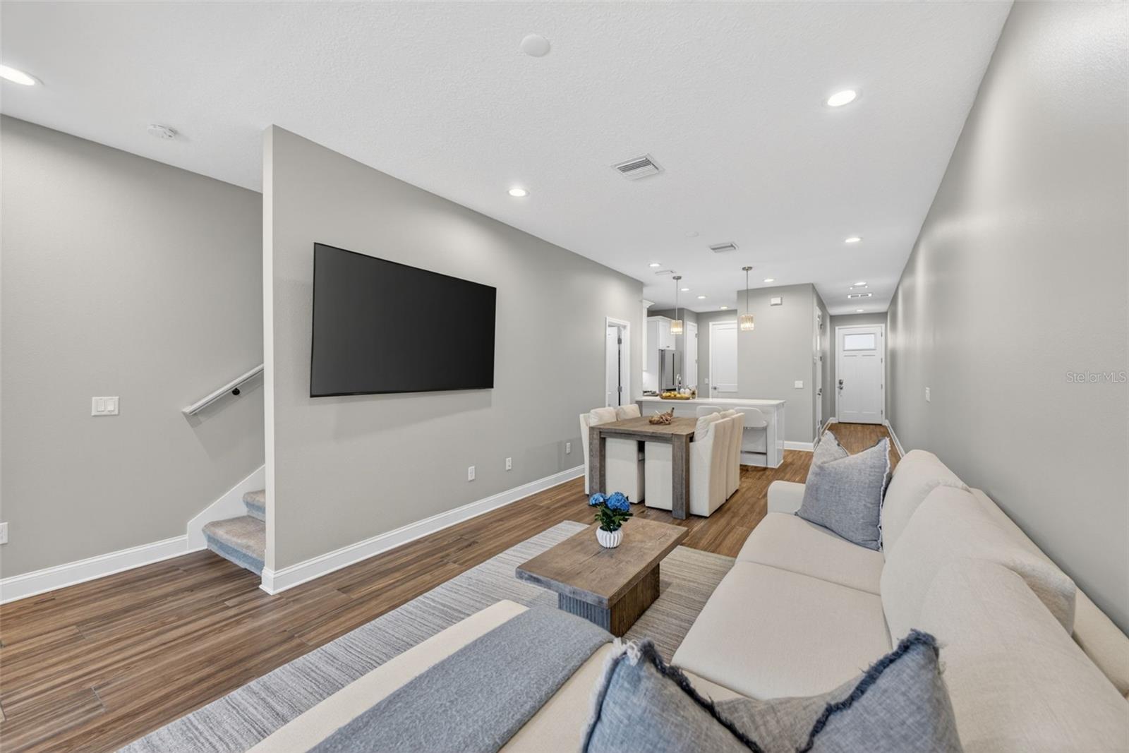 Custom Wall Built to Accommodate a TV