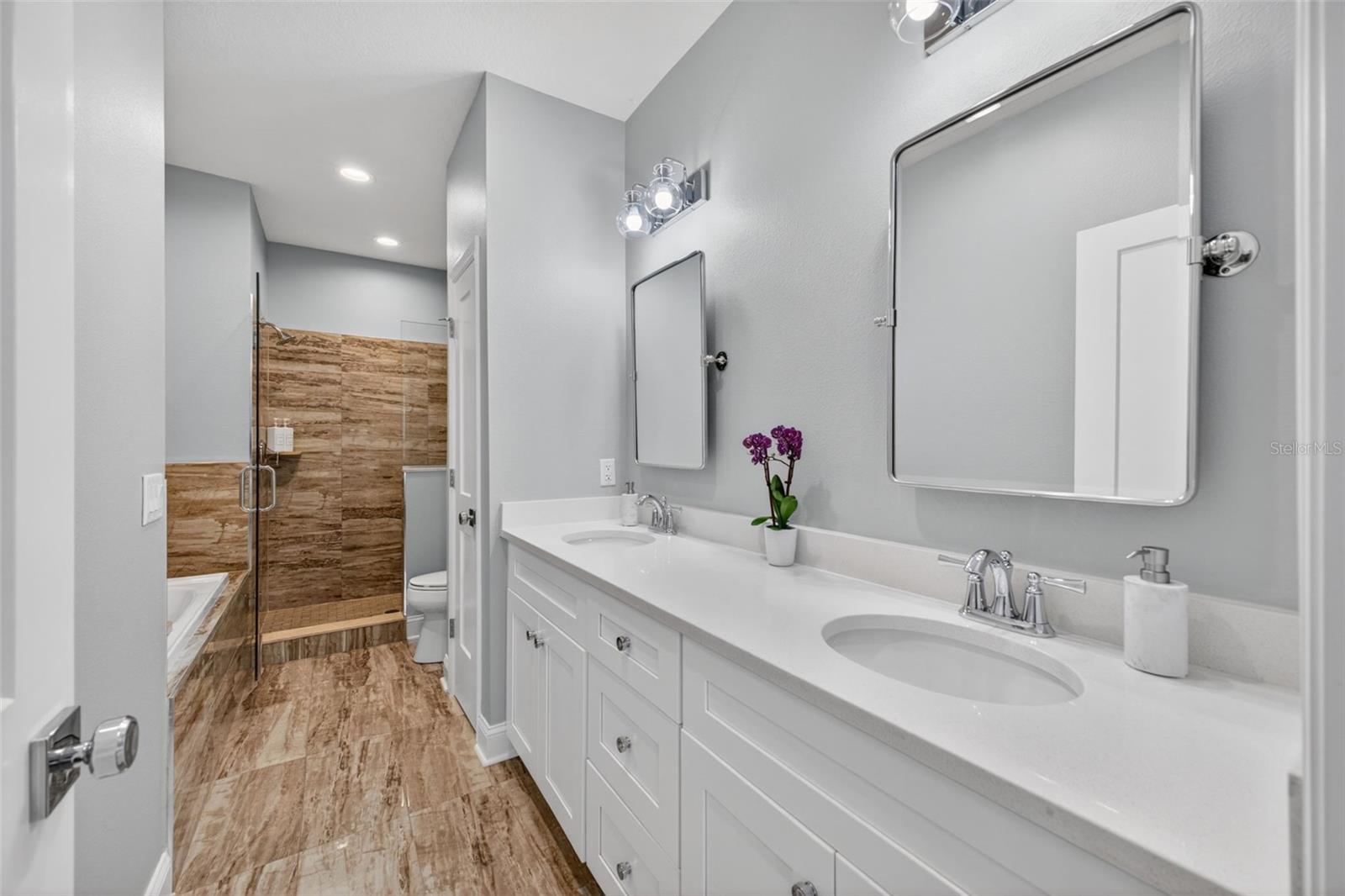 Dual Vanities in the Owners Suite  Bath