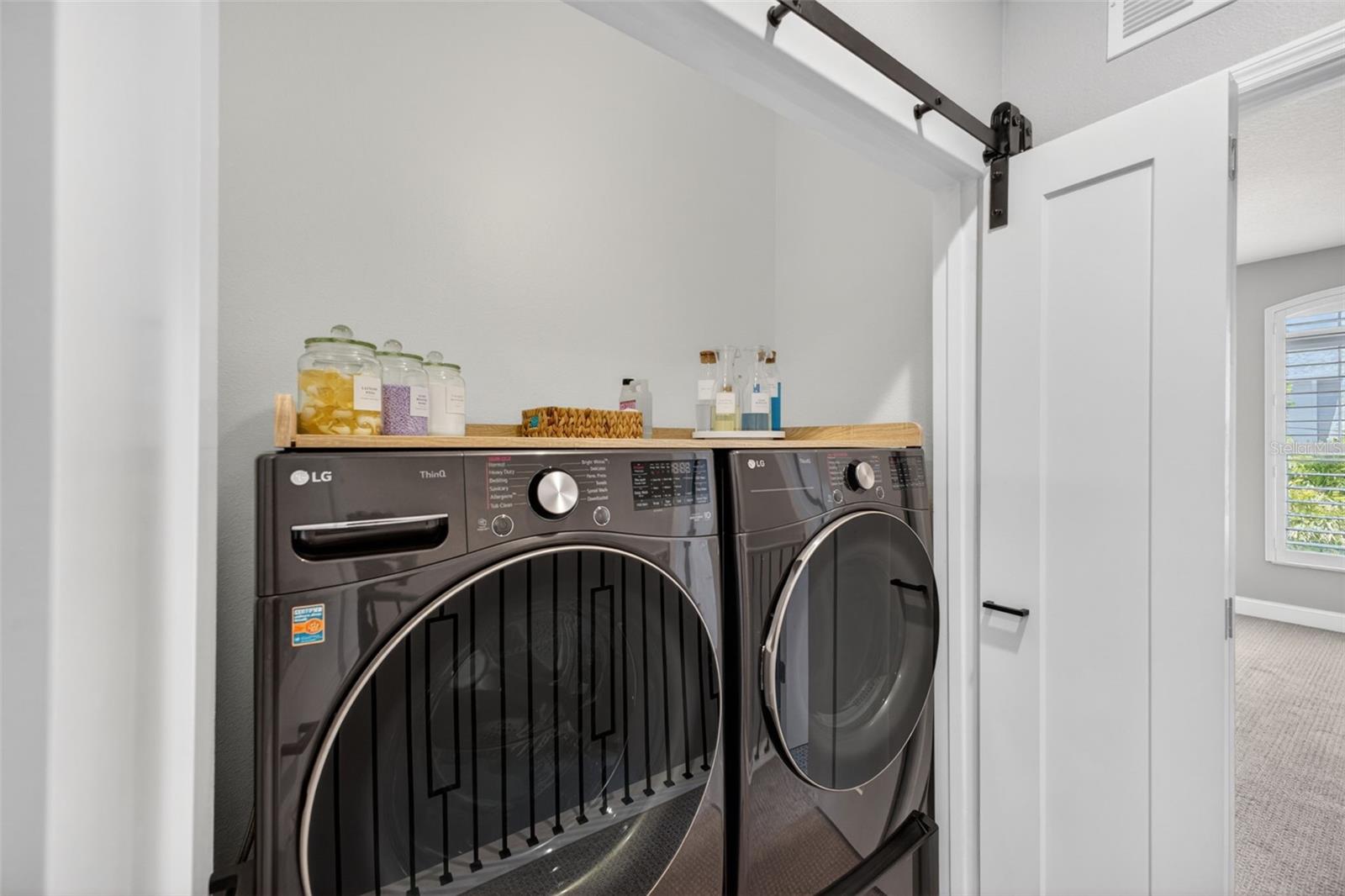 Dedicated Laundry Closet with LG 2024 Washer/Dryer Set