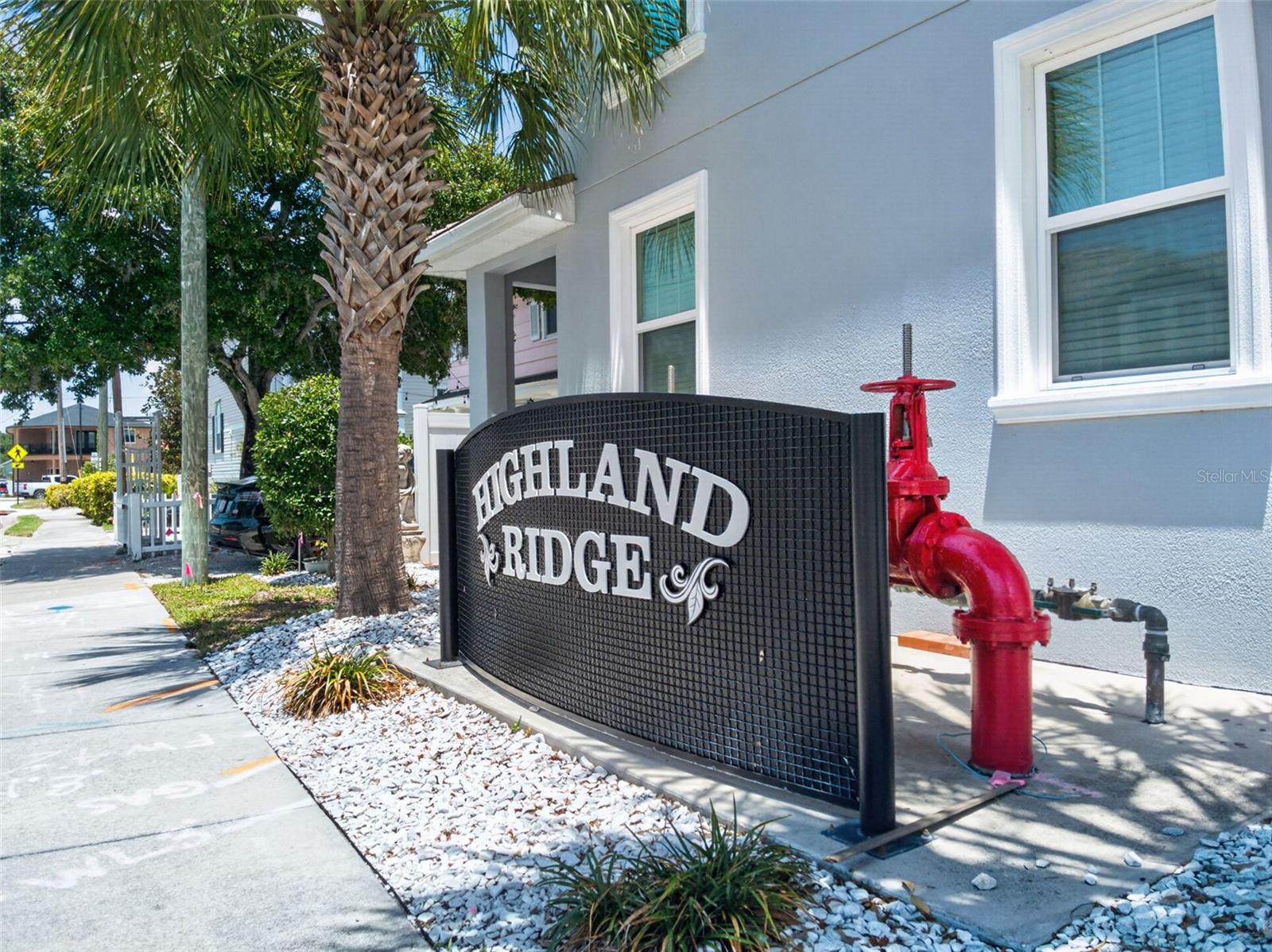 Entry sign to the community