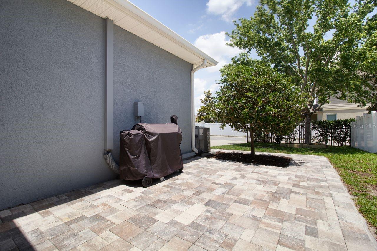 Paver patio just outside the lanai