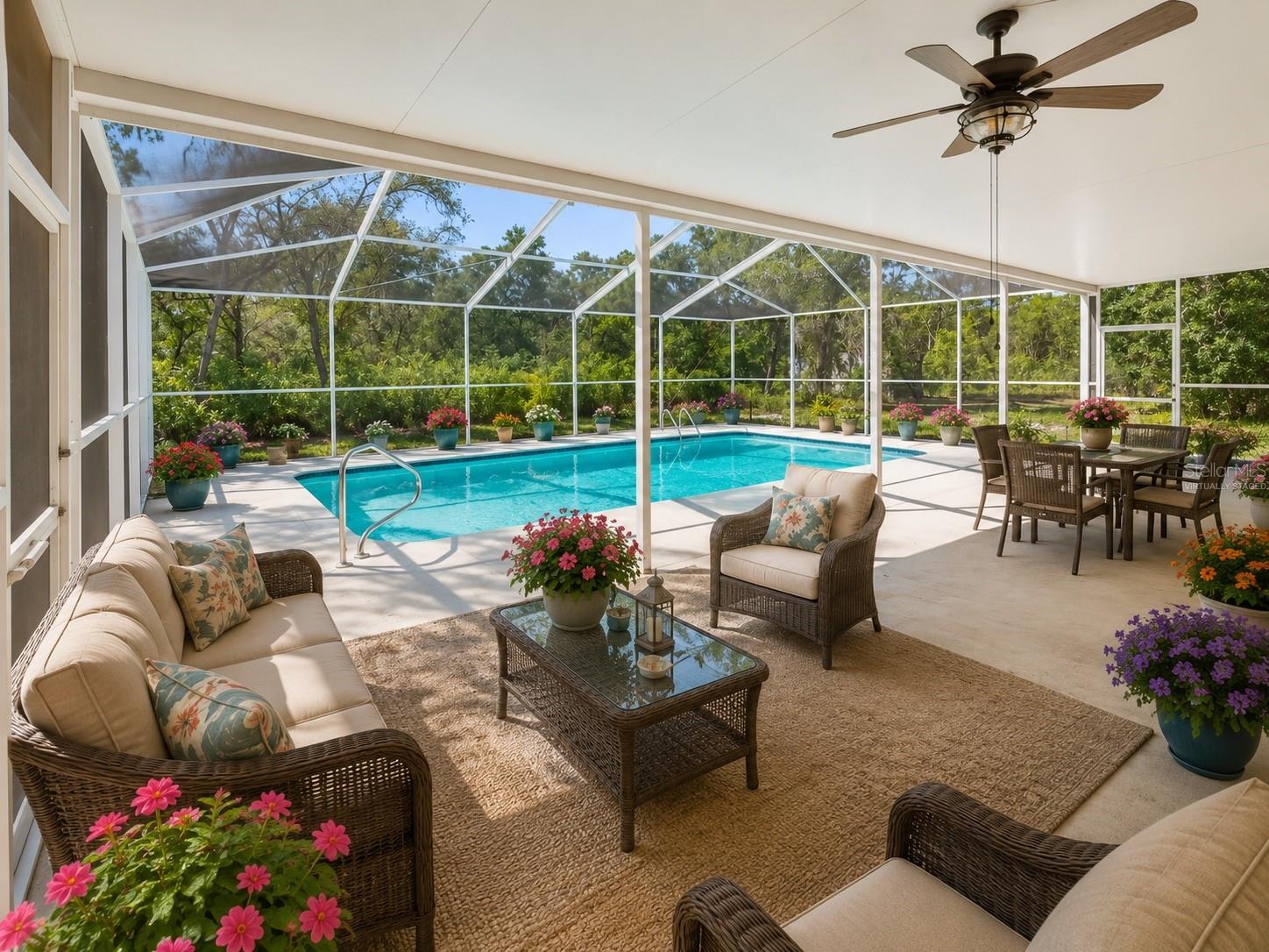 patio virtually staged