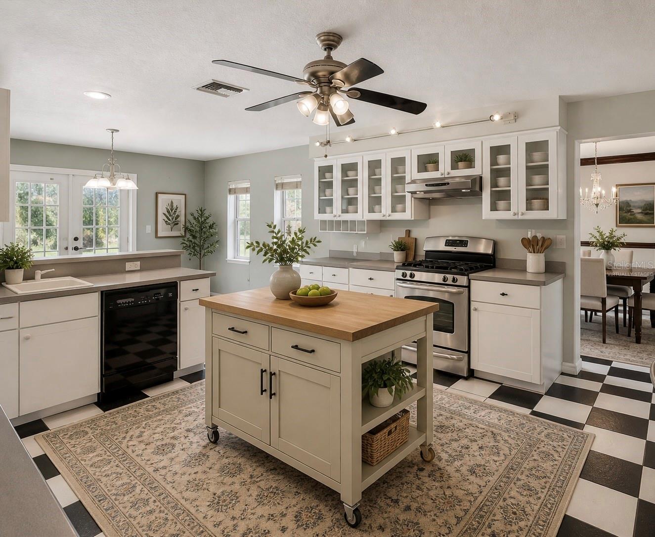 kitchen virtually staged