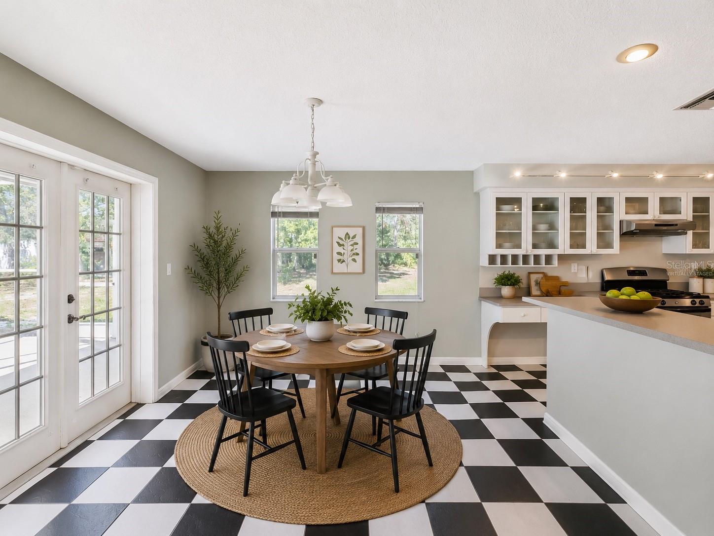 eat in kitchen area virtually staged