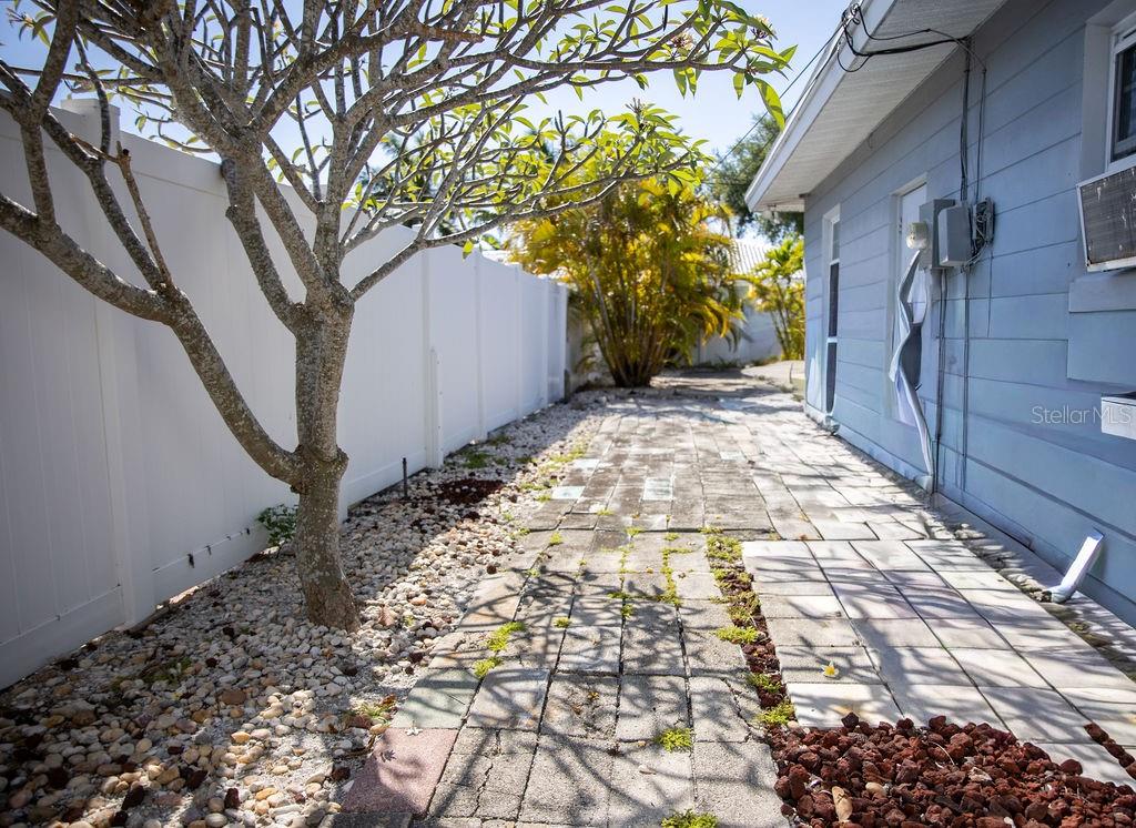 Left side yard with gate