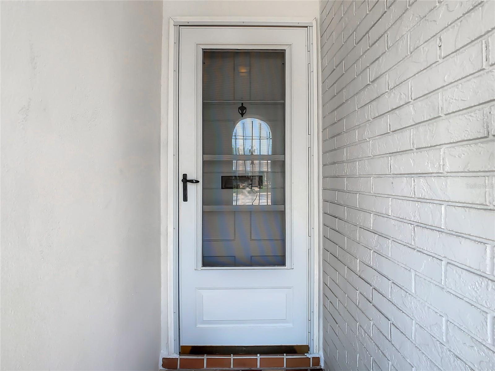 front door with screen door