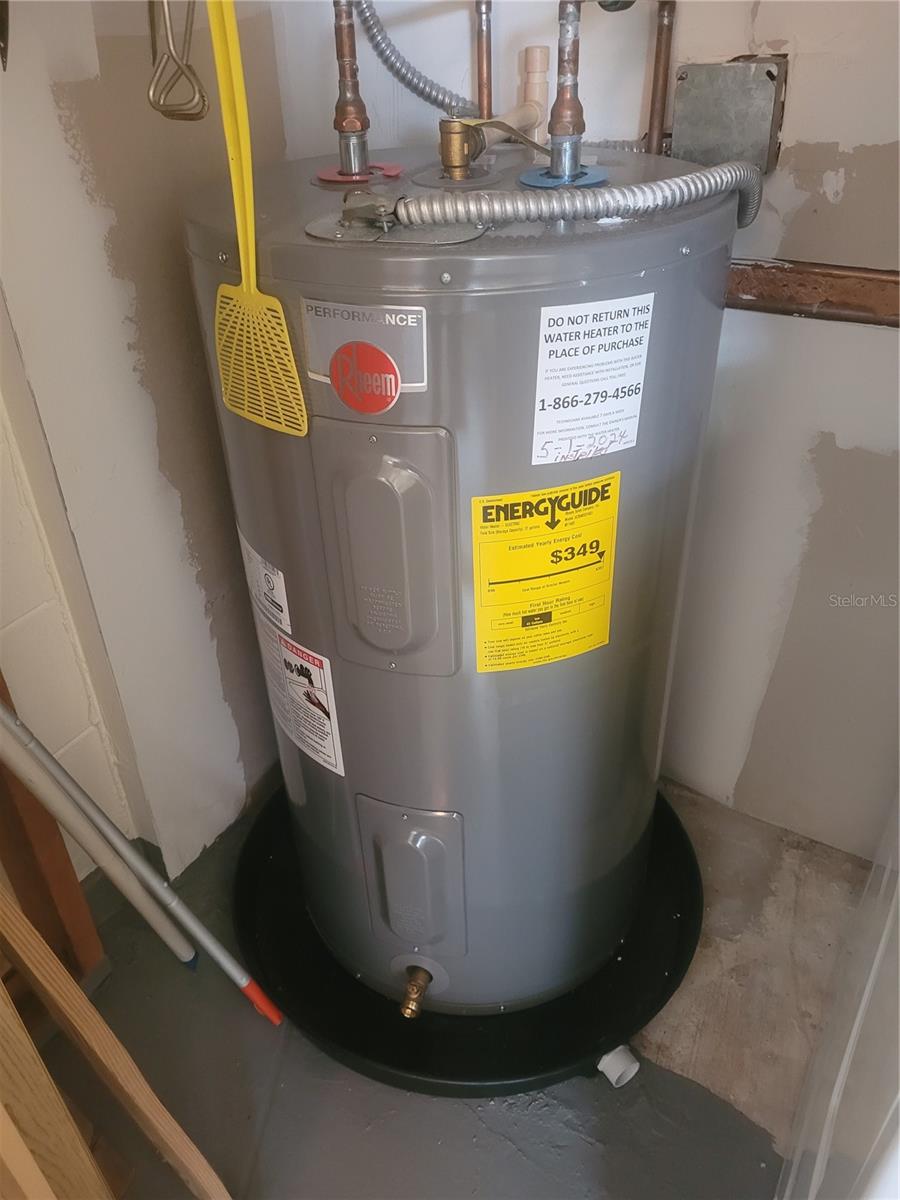 water heater installed on 5/1/2024
