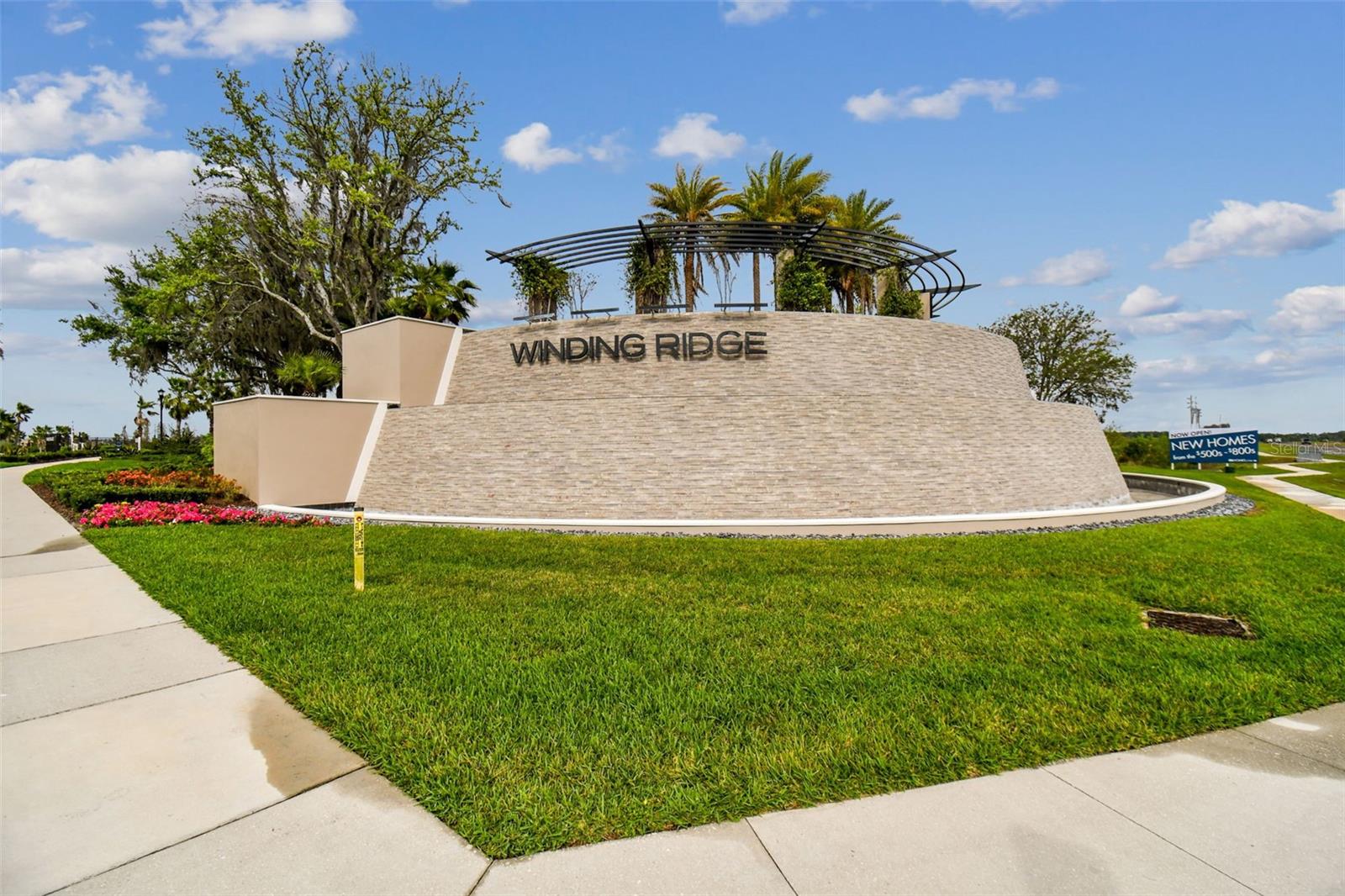 Winding Ridge Fountain at community entry point